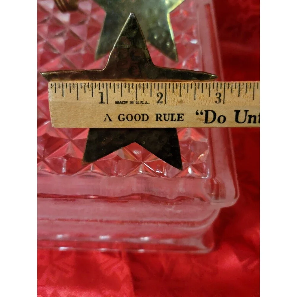Star Brass Napkin Ring Holders W/some Patina Mid-century Set Of 4 Vintage